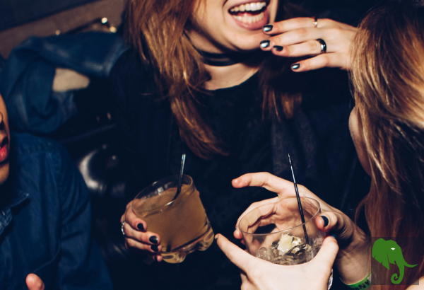 Ladies having drinks in a social setting