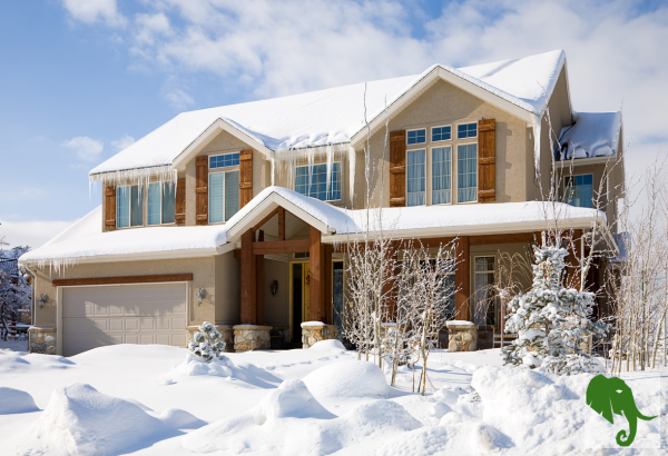 House covered with snow